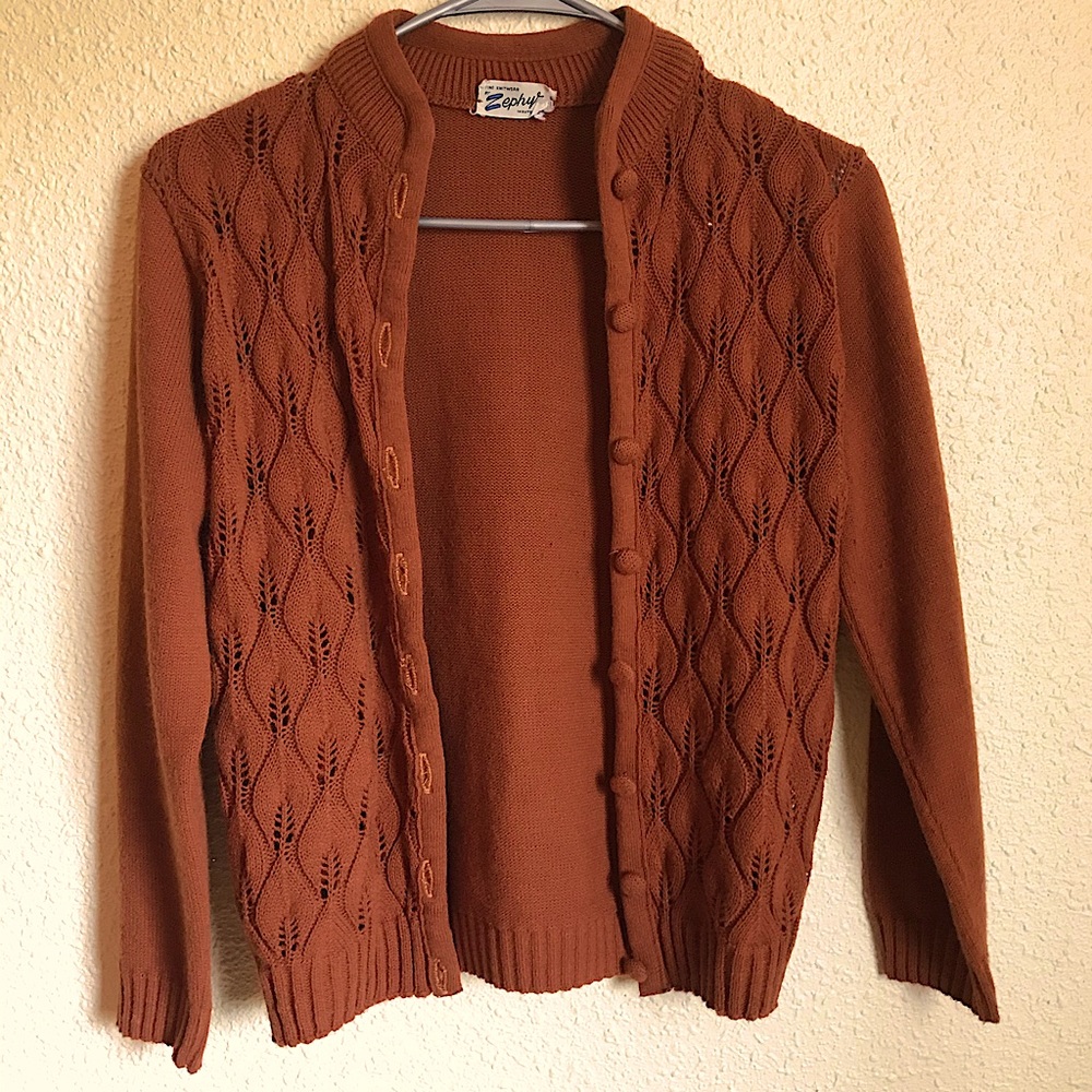 Vintage knitted cardigan sweater